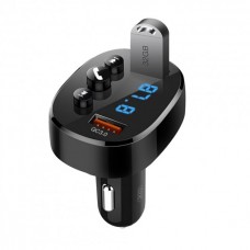 FM Трансмиттер XO BCC03 car charger 18W Bluetooth+QC3.0 Quick Charger Black