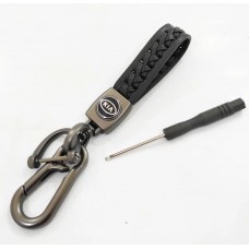 Брелок для автомобільних ключів плетений с карабином Kia 