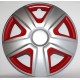 Колпаки на колеса R14 Elegant Esprit silver&red