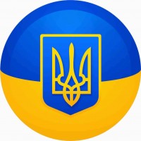 Наклейка Украина 80х80мм Винил+Ламинация