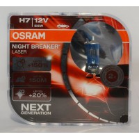 Галогенова автолампа H7 Osram PX26d 12V 55W Night Breaker Laser +150% 64210NLHCB Duo Box