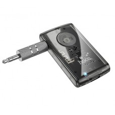 FM Трансмиттер Hoco E66 Transparent discovery edition car AUX BT receiver Jazz Black