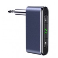 FM Трансмиттер AUX USAMS SJ519 3.5DC Mini Car Wireless Audio Receiver BT5.0 Grey