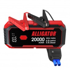 Пуско-зарядний пристрій Alligator JS843 Jump Starter 800A/1600A 20000mAh зі Smart-клемами