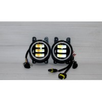Фара діодна протитуманна N 3,5 W/Y 20W+20W неоновий обідок W/Y. (к-т 2шт)/85мм