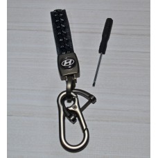 Брелок для автомобільних ключів плетений с карабином Hyundai