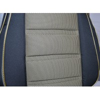 Чохли Пілот Європейський Daewoo Lanos чорно-бежеві