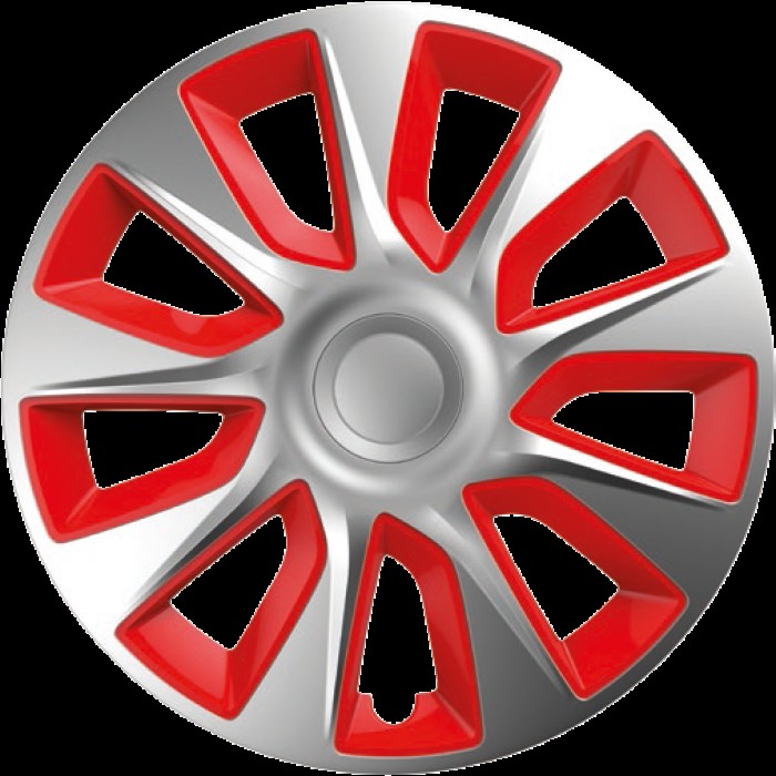 Ковпаки на колеса R14 Elegant Stratos RC silver&red