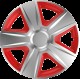 Колпаки на колеса R16 Elegant Esprit silver&red
