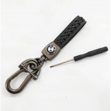 Брелок для автомобільних ключів плетений с карабином Bmw 