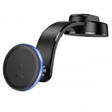 Автомобільний тримач для телефону Hoco HW25 Neon magnetic бездротова зарядка Black