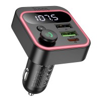FM Трансмітер Hoco E85 Tiger PD20W+QC3.0 car BT FM transmitter Black
