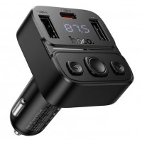 FM Трансмиттер Hoco E87 Delta 35W(1A1C) car BT FM transmitter Black