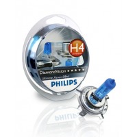 Галогеновая автолампа H4 Philips P43t-38 12V 60/55W Diamond Vision 5000K 12342DVS2 к-кт2шт.