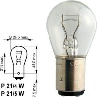 Автолампа накаливаня BAZ15d Narva P21/4W 12V 21/4W 17881  (смещенный цок.) (уп.10шт)