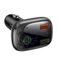 FM Трансмиттер Baseus T Shaped S-13 Car Bluetooth MP3 Player (PPS Fast Charger Edition) Black