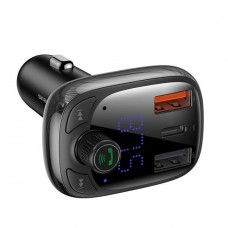 FM Трансмиттер Baseus T Shaped S-13 Car Bluetooth MP3 Player (PPS Fast Charger Edition) Black
