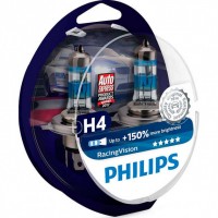 Галогеновая автолампа H4 Philips P43t-38 12V 60/55W Racing Vision +150%  12342RVS2 к-кт2шт.