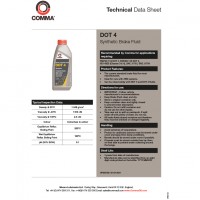 Гальмівна рідина Comma DOT 4 BRAKE FLUID 500мл