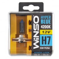 Галогеновая автолампа H7 Winso PX26d 12V 4200K 55W HYPER BLUE SET 712750