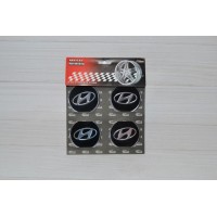 Наклейки на колпаки Hyundai 60 SAK 06 черные