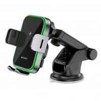 Держатель автомобильный для телефона WIWU CH-313 Car Mount беспроводная зарядка Black