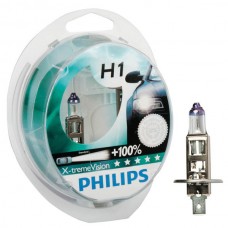 Галогенова автолампа H1 Philips P14,5s 12V 55W X-Treme Vision +100% 12258XVS2 SP к-кт2шт.