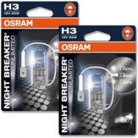 Галогенова автолампа H3 Osram PK22s 12V 55W NBU-01B+110% 64151 блистер