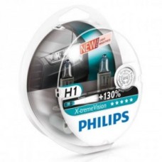 Галогенова автолампа H1 Philips P14,5s 12V 55W X-Treme Vision +130% 12258XVS2New SP к-кт2шт.