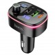 FM Трансмиттер Hoco E62 Fast PD20W+QC3.0 car BT FM transmitter Black