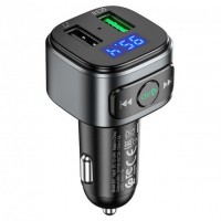 FM Трансмітер Hoco E67 Fighter QC3.0 car BT FM transmitter Black