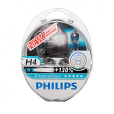 Галогенова автолампа H4 Philips P43t-38 12V 60/55W X-Treme Vision +130%  12342XVS2NEW к-кт2шт.