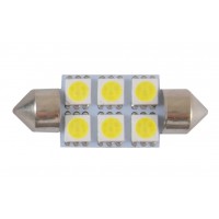 Светодиод Winso SV8.5 T11x36 12V 6LEDS SMD 5050 White 127440