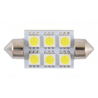 Светодиод Winso SV8.5 T11x39 12V 6LEDS SMD 5050 White 127450