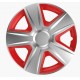 Колпаки на колеса R16 Elegant Esprit silver&red